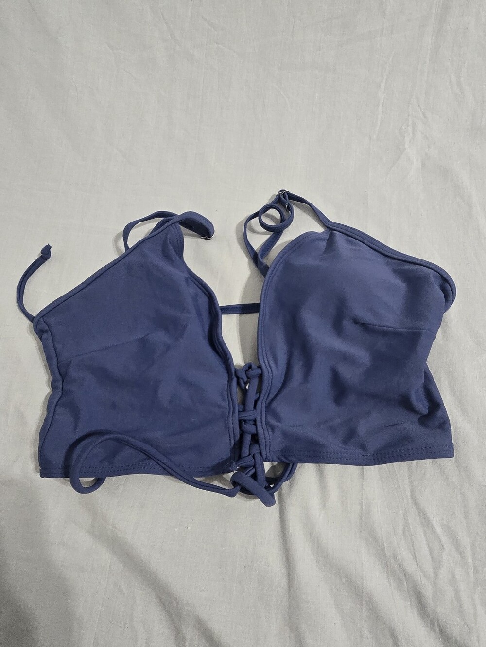 Zaful Navy Lace-Up Bralette